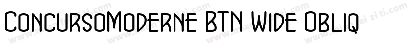ConcursoModerne BTN Wide Oblique字体转换